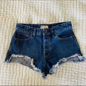 Free People High Waisted Denim Shorts